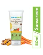 MamaEarth Ultra Light Indian Sunscreen With Carrot Seed & Turmeric, 80g For Sun Protection